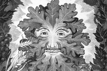 green man face