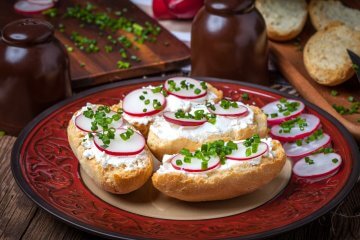 Radish and Chive Baguettes