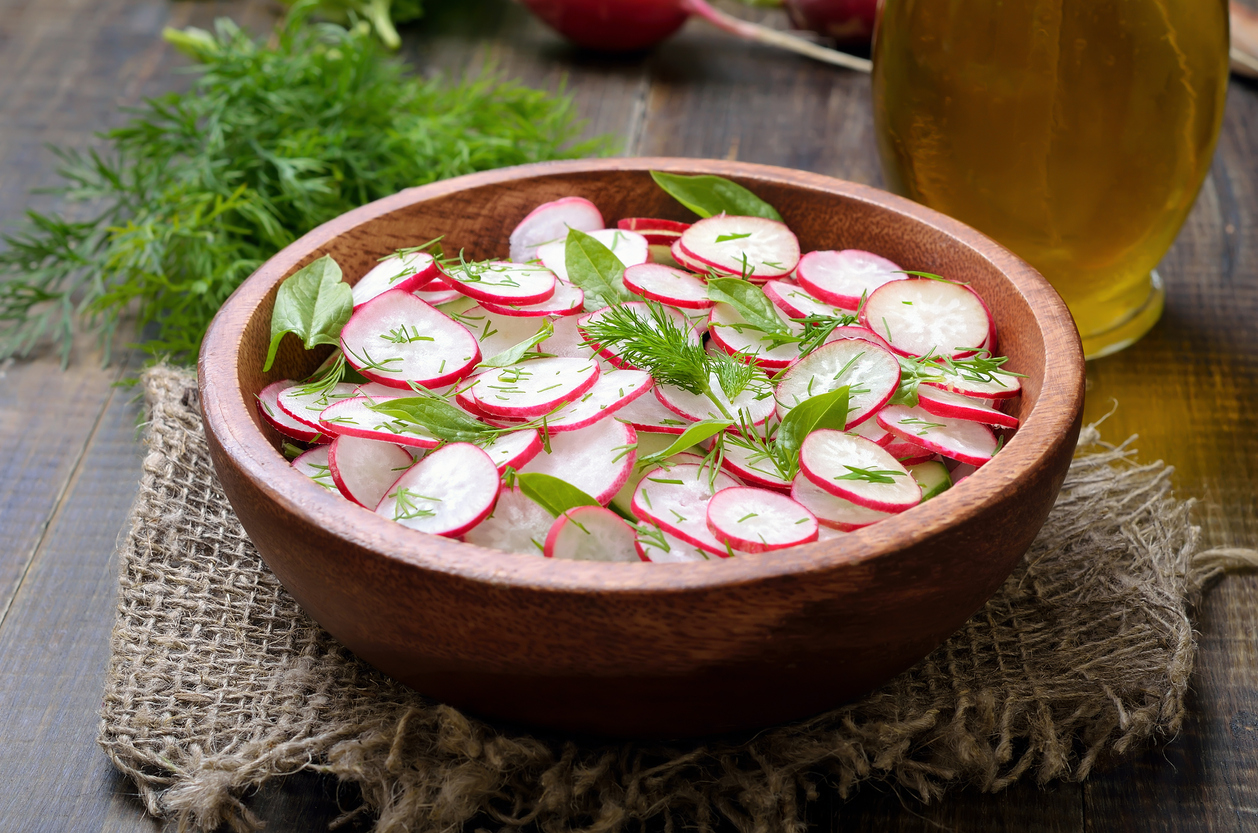 Rainbow Shaved Radish Salad