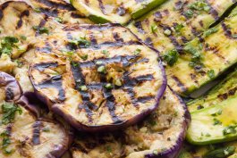 Grilled Eggplant Marinade with Garlic and Basil