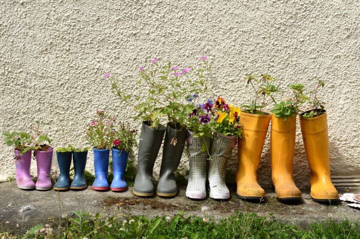 Blossoming wellies