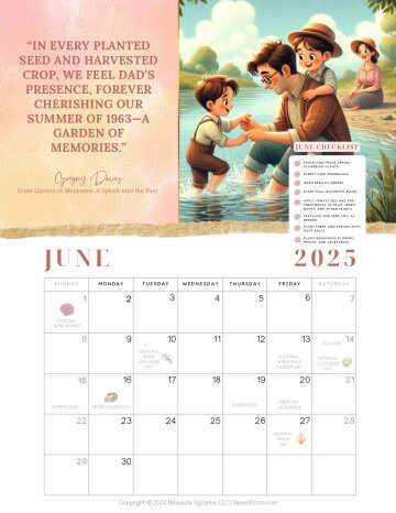 Printable Monthly Gardening Calendar