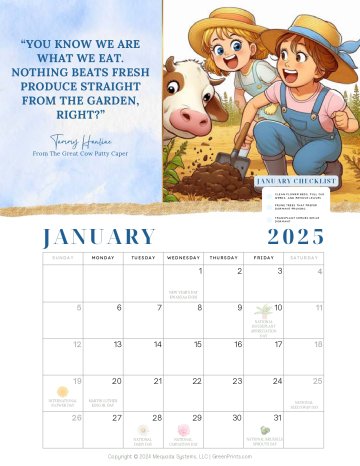 Printable Monthly Gardening Calendar