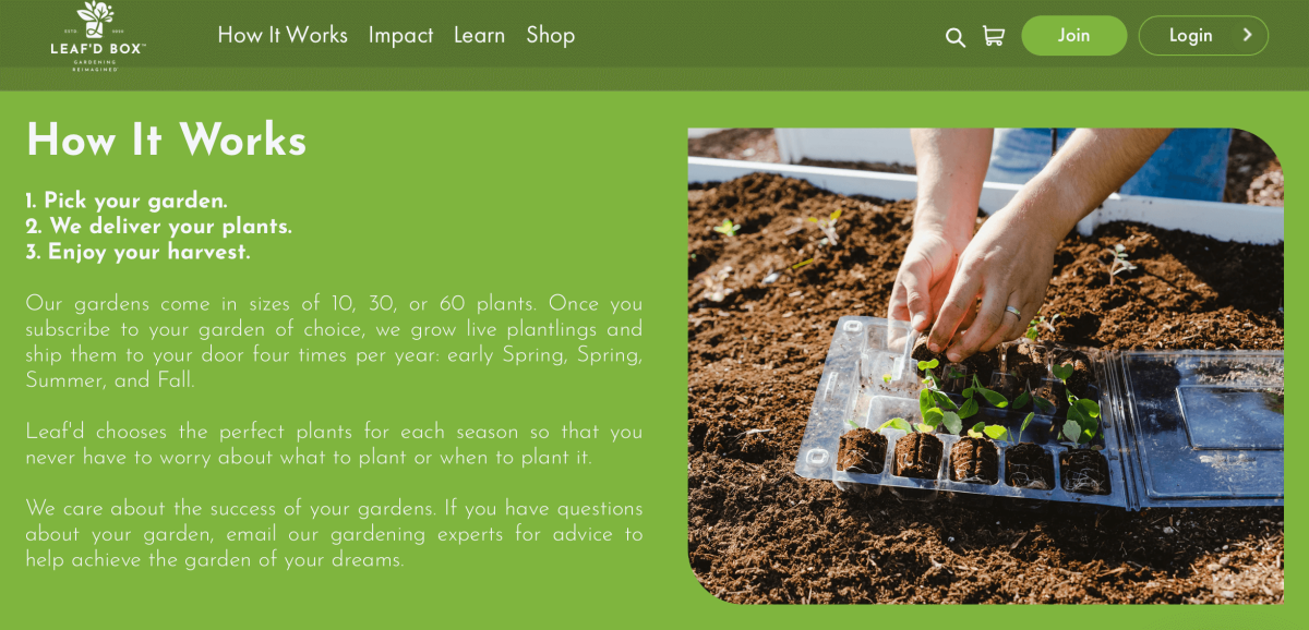 Gardening subscription boxes