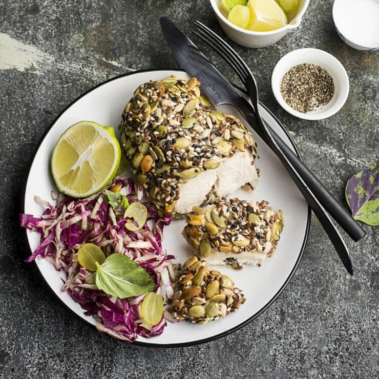 Sunflower Seed Crusted Chicken Food Gardening Network