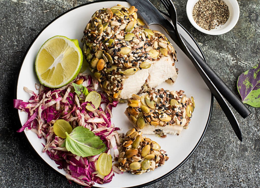Sunflower Seed Crusted Chicken Food Gardening Network
