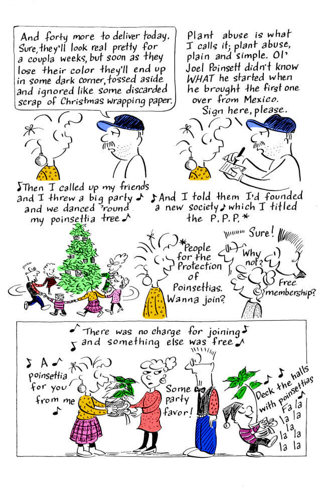 12 Poinsettias of Christmas Cartoon