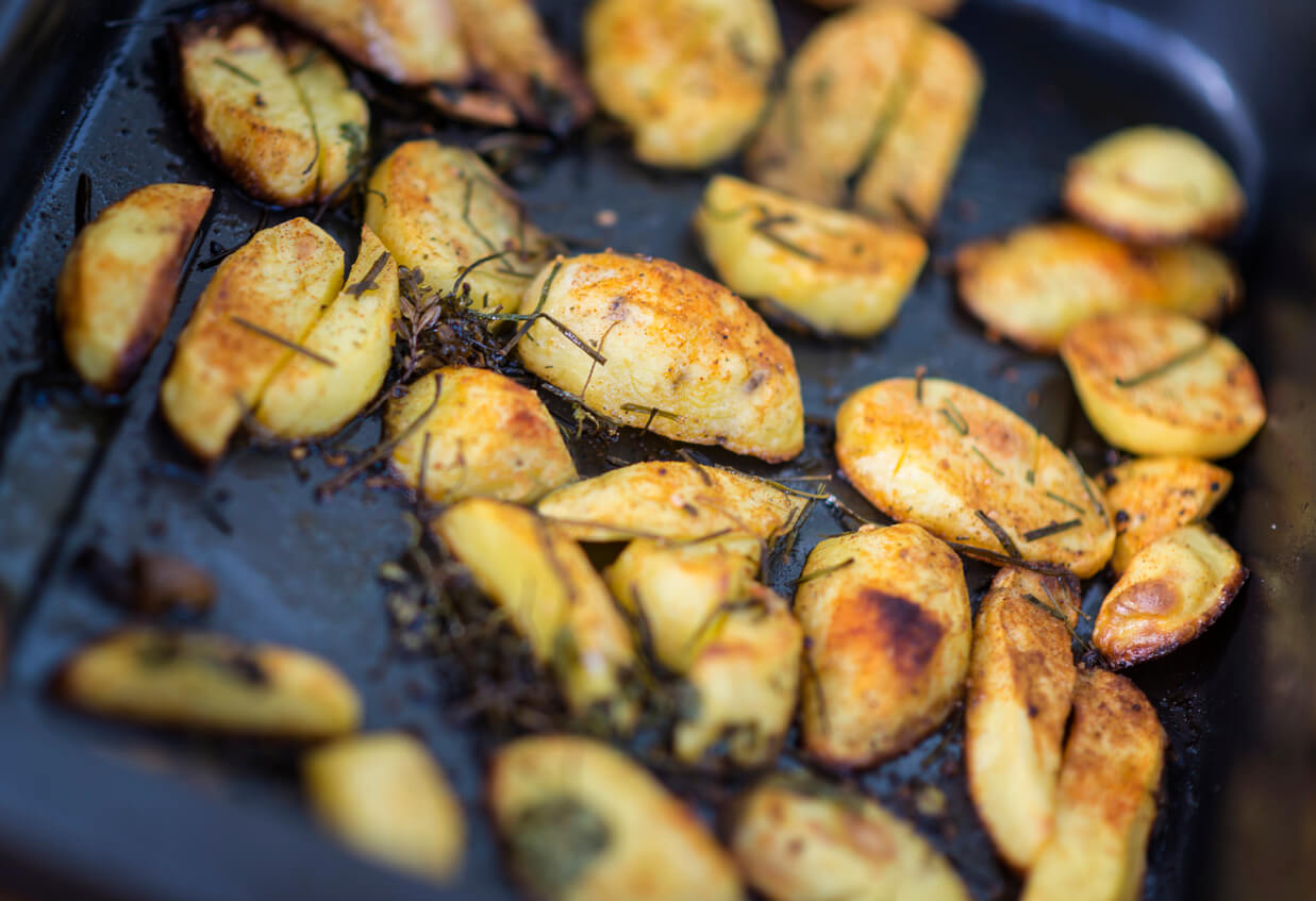 OreganoGarlic Roasted Potatoes Food Gardening Network