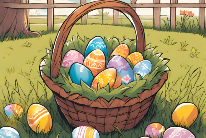 easter egg basket