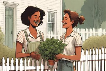 Budding Bonds: A Tale of Friendship, Fences, and Fresh Greens