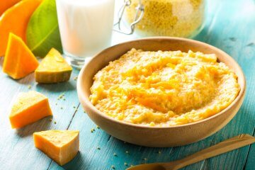 porridge millet pumpkin homemade food
