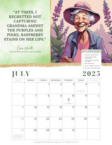 Printable Monthly Gardening Calendar