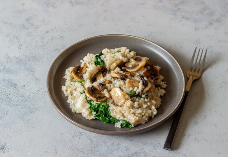 Spinach and Mushroom Risotto