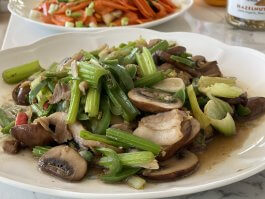 Celery and Mushroom Stir-Fry