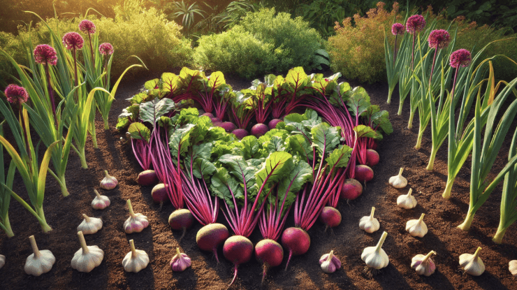 beets and garlic companion plants