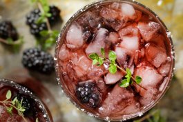 Blackberry-Thyme Sparkler Mocktail