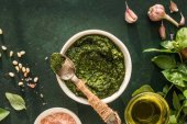 Basil-Walnut Pesto for Grilled Vegetables