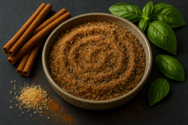 Cinnamon-Basil Sugar Rub