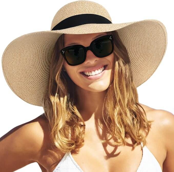 FURTALK Women’s Wide Brim Straw Hat