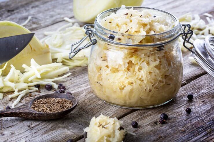 Homemade sauerkraut
