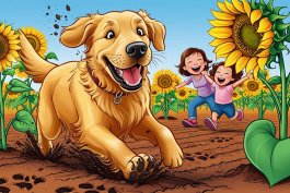 Max, Mia, and the Mischief of Sunflowers