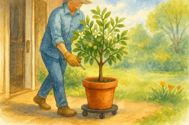 bringing citrus indoors