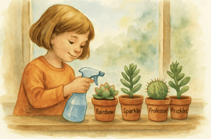 windowsill gardening with kids